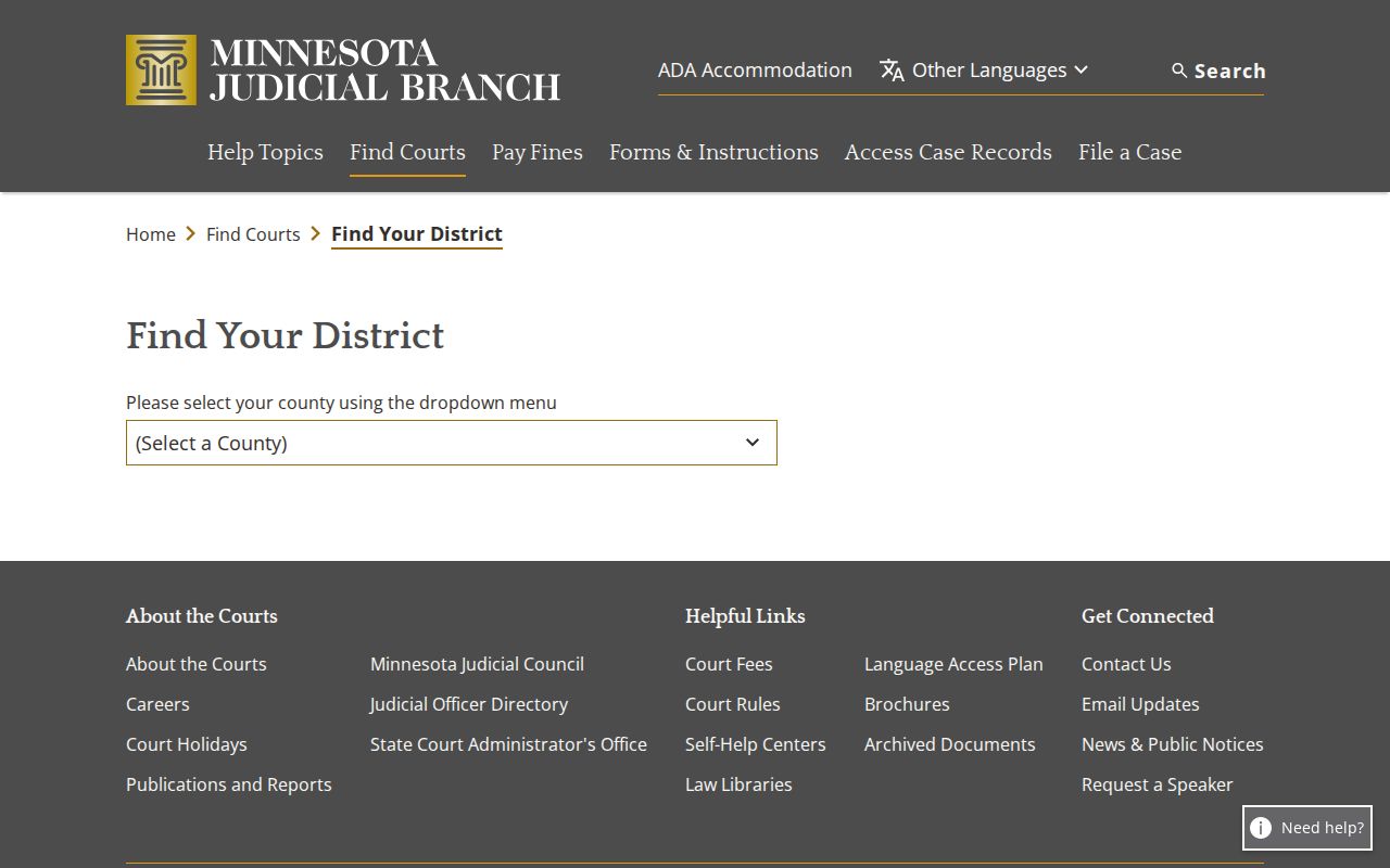 Kanabec County court docket Minnesota district finder