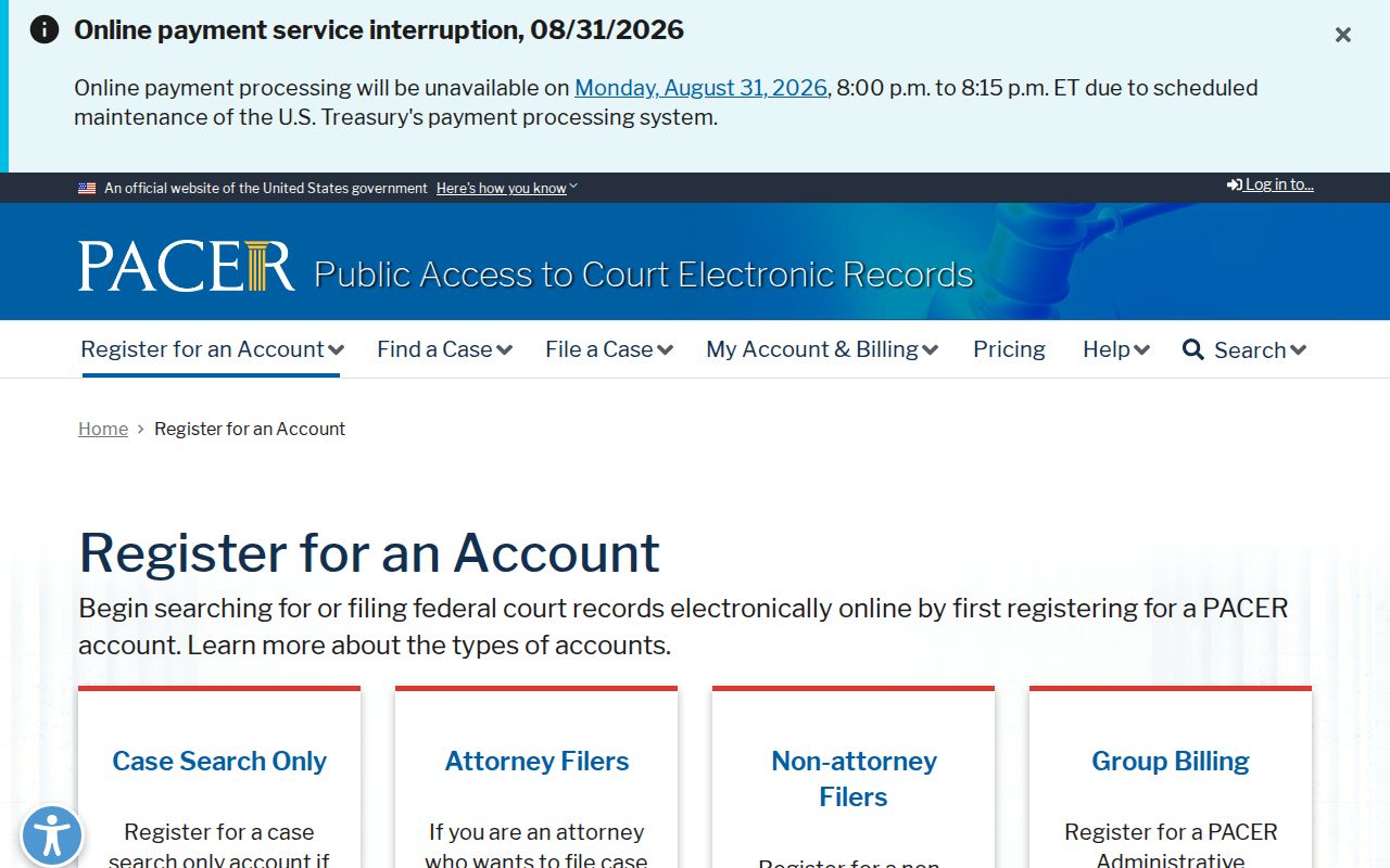 Quamba court docket PACER federal record boundary