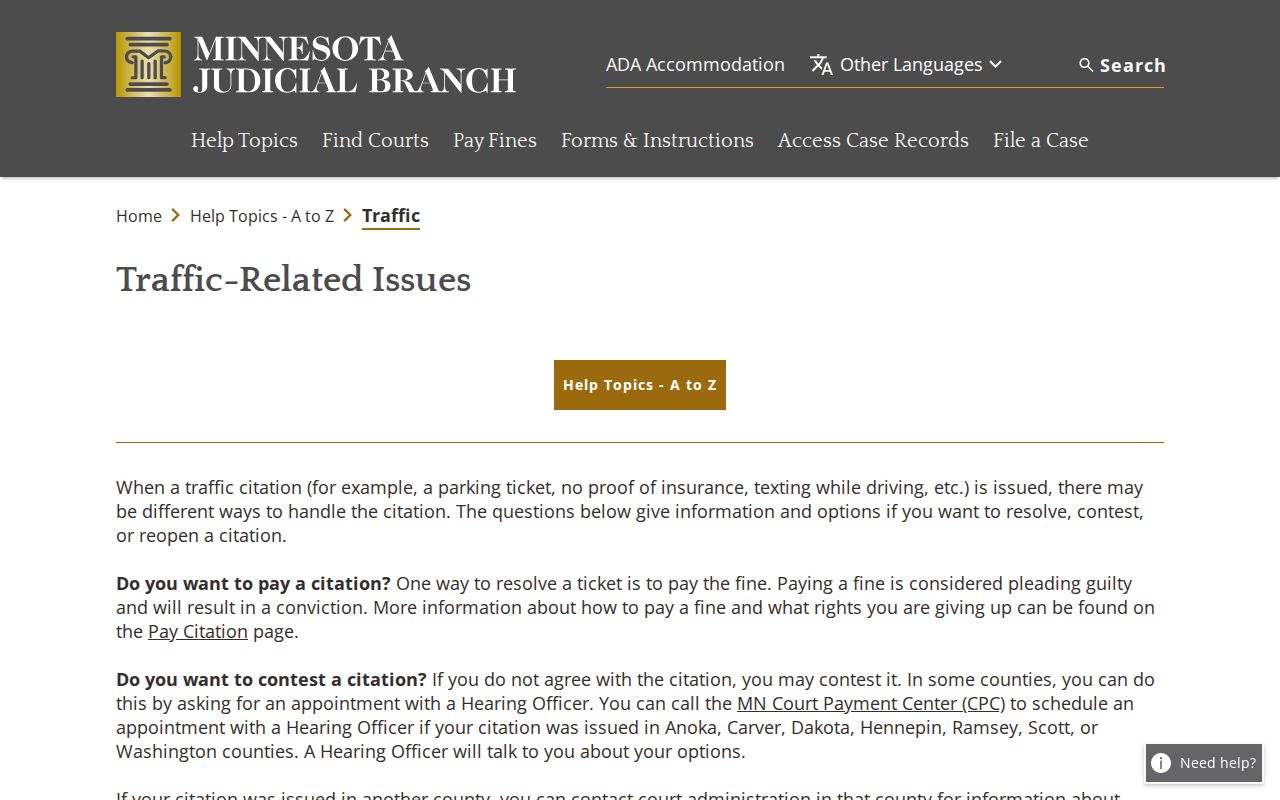 Kanabec traffic court records statewide traffic help